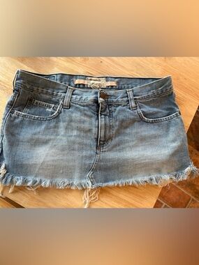 Y2K Abercrombie & fitch blue denim micro mini skirt